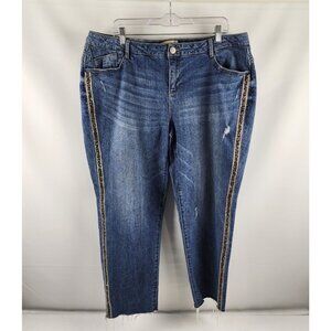 Democracy Jeans Womens 18W Plus Flex-ellent Blue Denim (38x27)